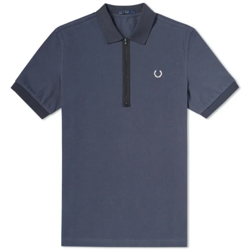 Fred Perry Laurel Half Zip Pique Polo