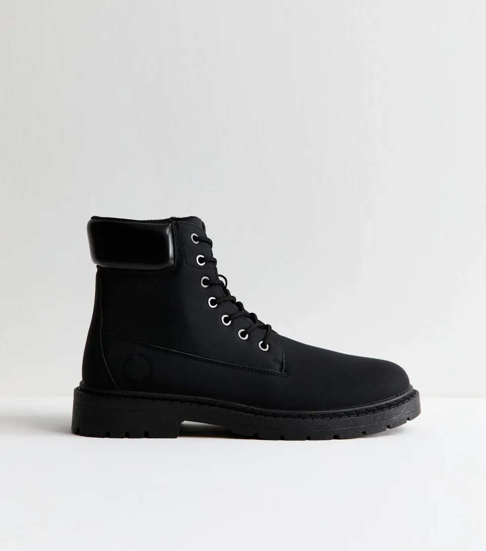 Men's Black Faux Leather Chelsea Boot