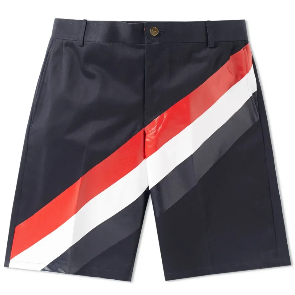 Diagonal Stripe Chino Short