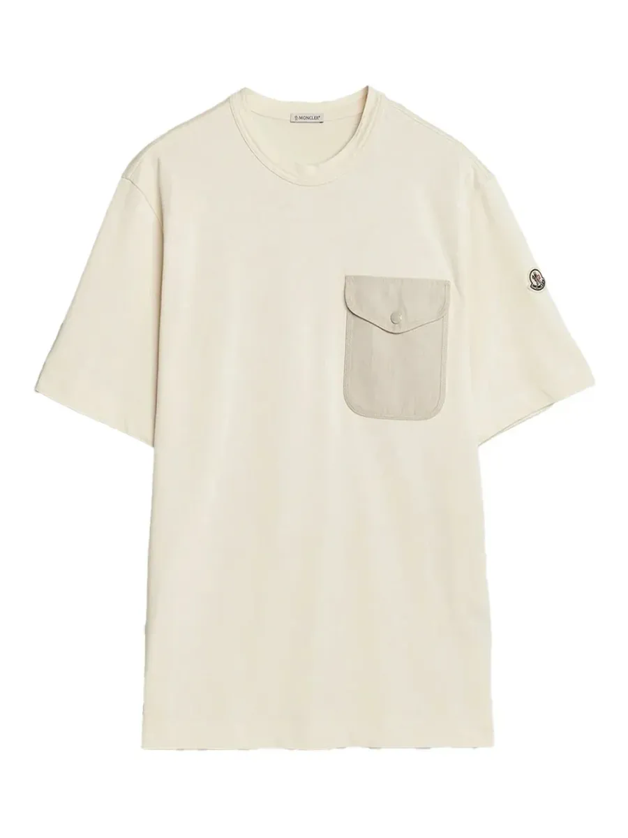 Men Pocket T-Shirt Cream