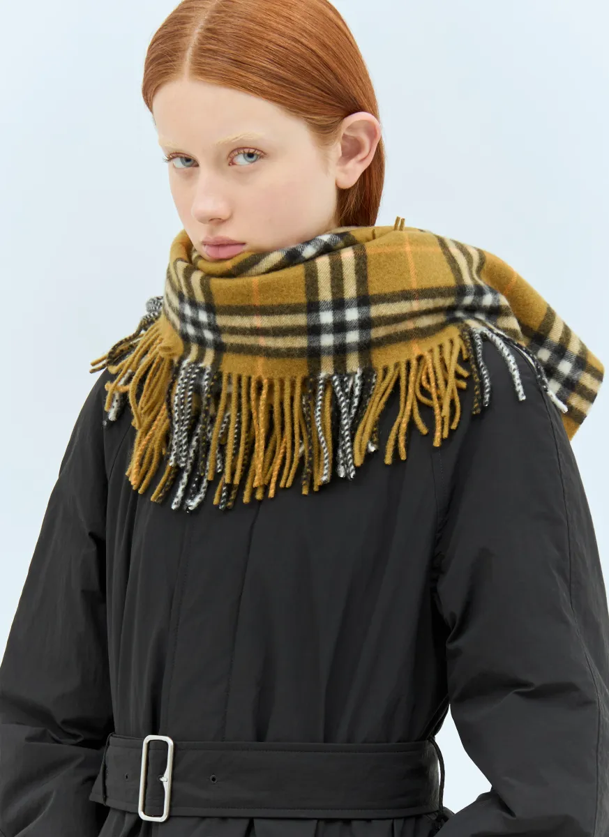 Check Cashmere Scarf
