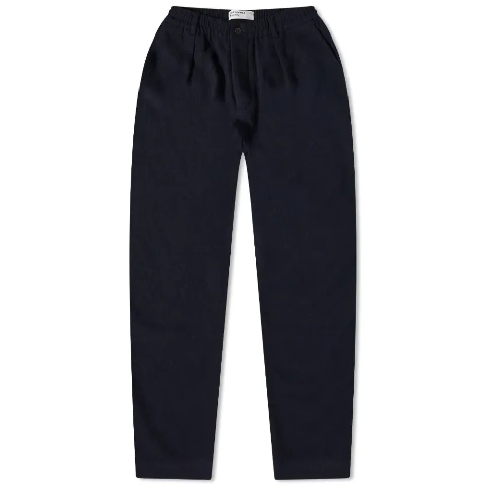 Soft Wool Pleated Track Pant