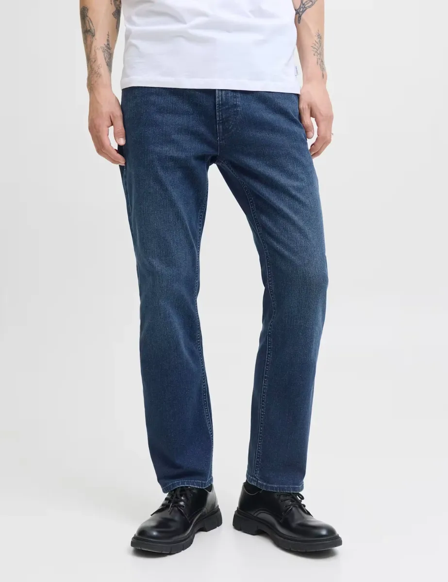 Regular Fit 5 Pocket Stretch Jeans Blue Denim