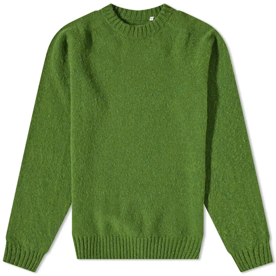 Boiled Wool Crew Neck Knit