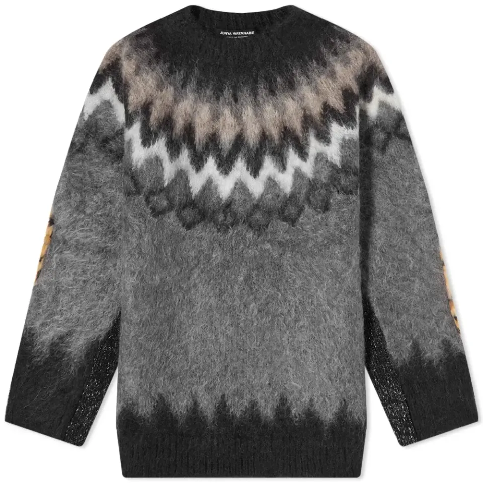 Wool Jacquard Glitter & Leopard Jumper