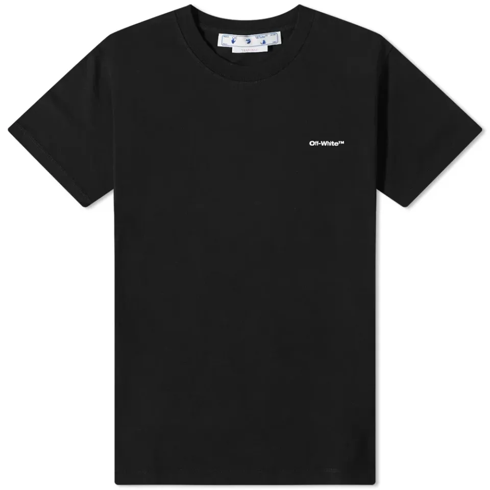 Wave Outline Diagonal Slim T-Shirt