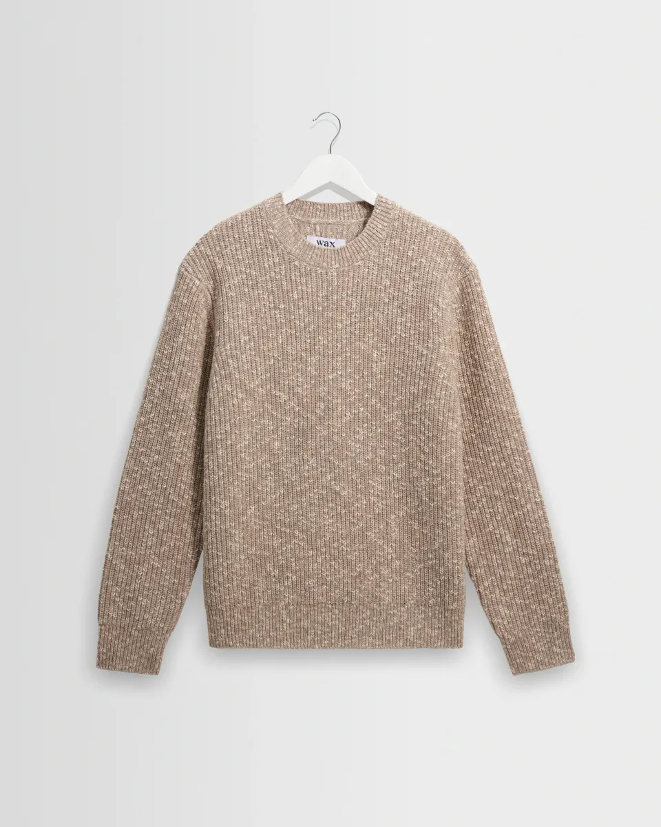 Wilde - Natural Fleck Rib Wool Crewneck