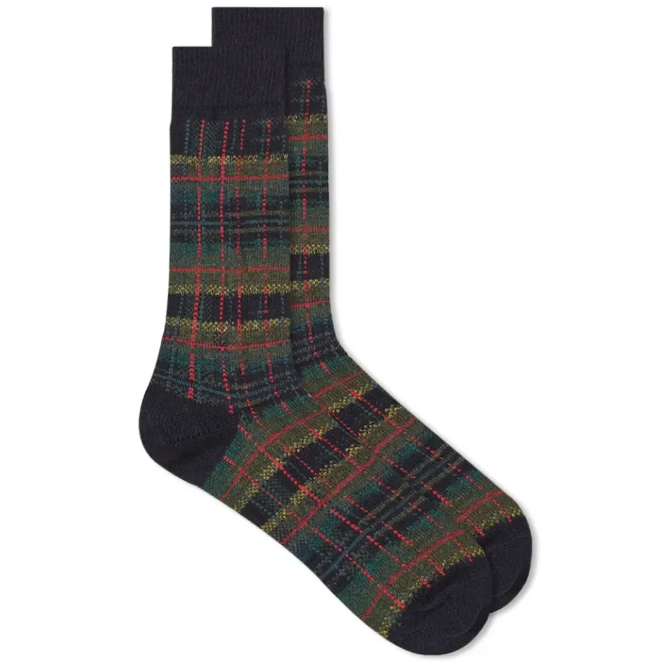 Wool Check Crew Sock