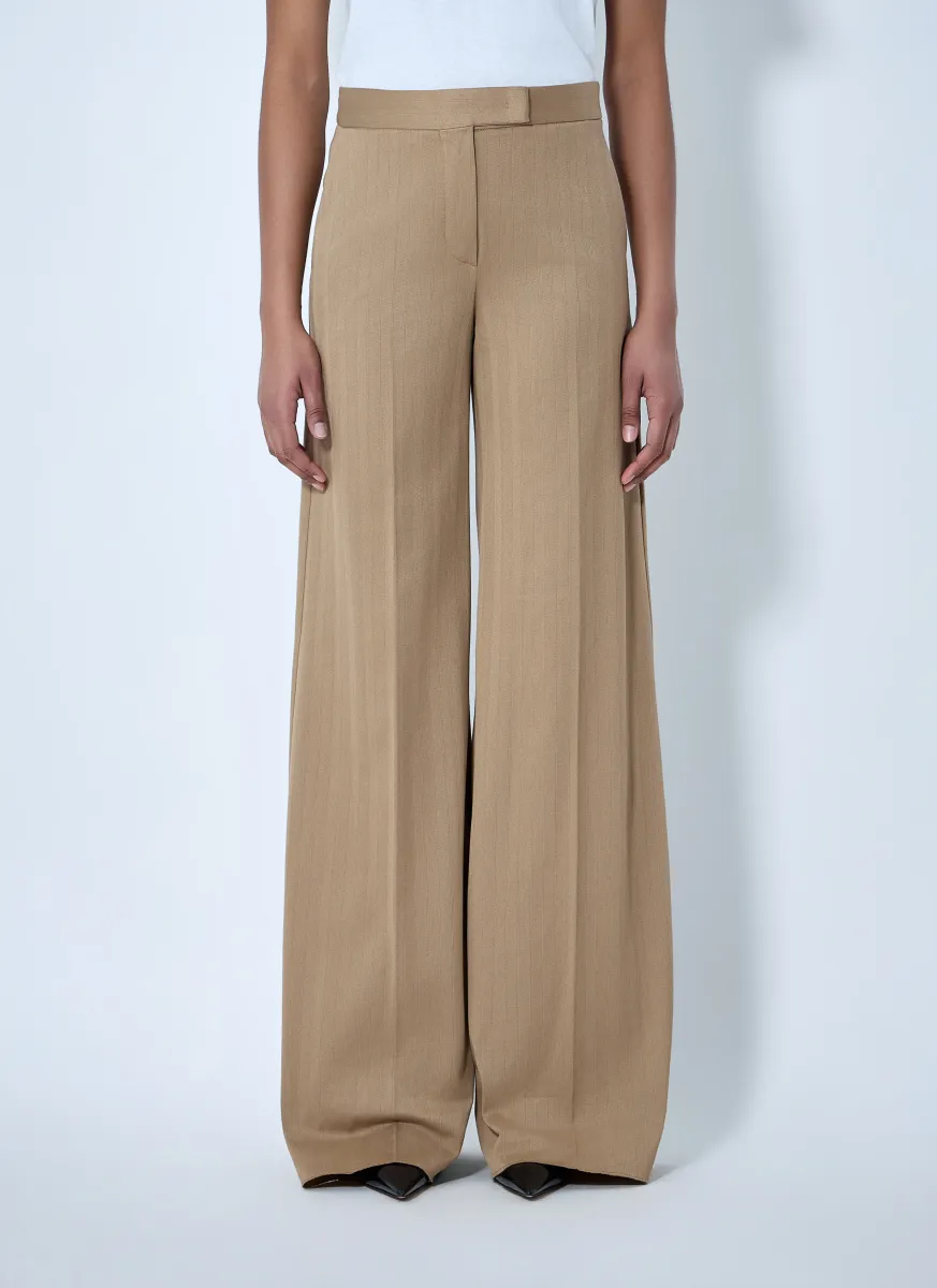 Wide-Leg Tailored Trousers