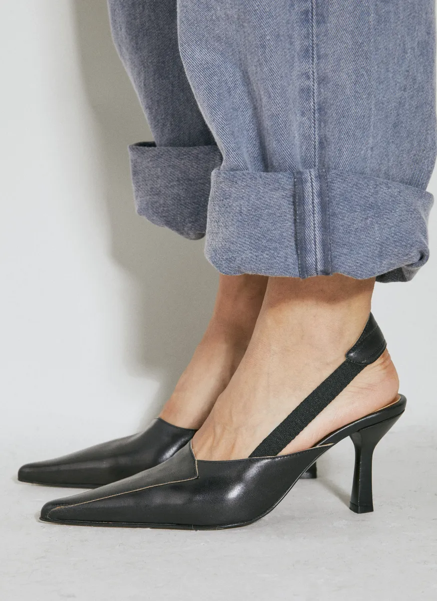 Envelope Leather Heels