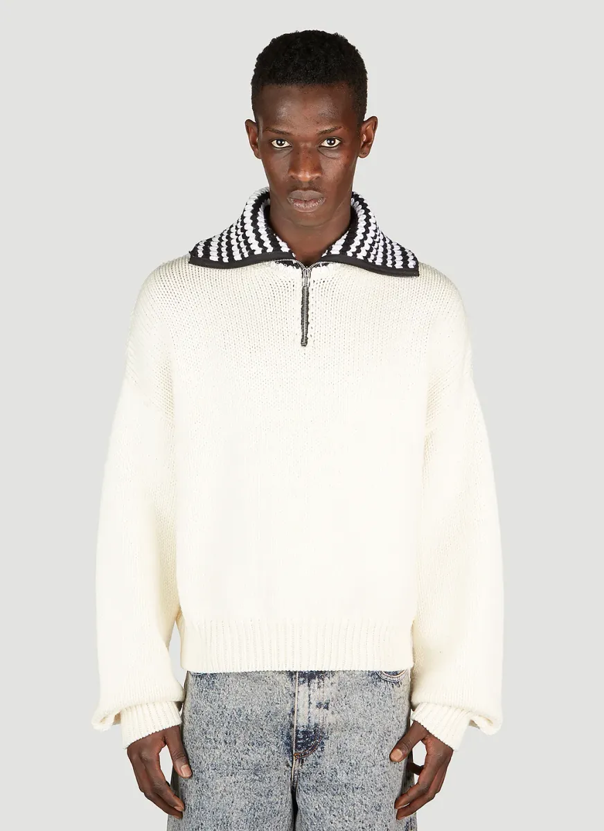 Stripe Collar Sweater