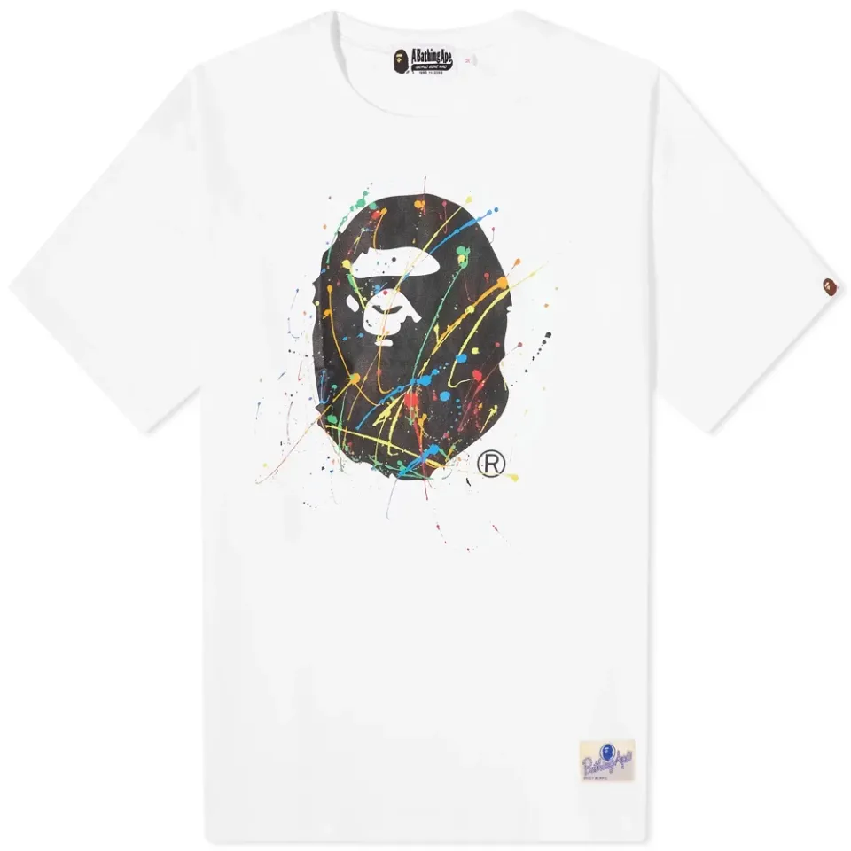 Paint Splatter Ape Head Oversized T-Shirt