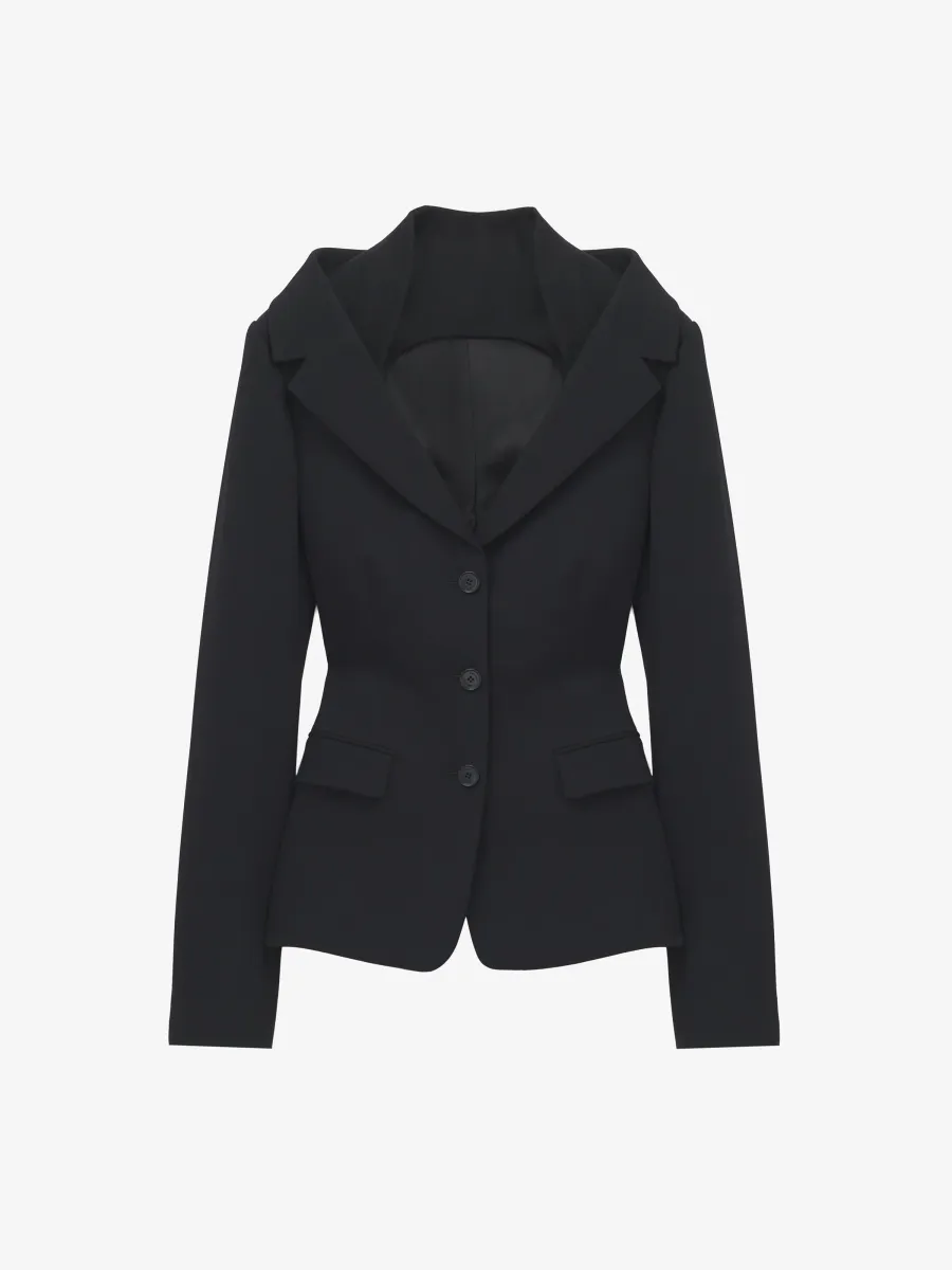Off-the-shoulder Harness Jacket