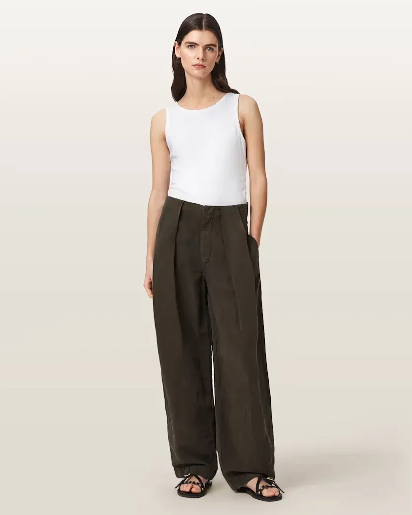 Phi Linen-Blend Wide Leg Trousers