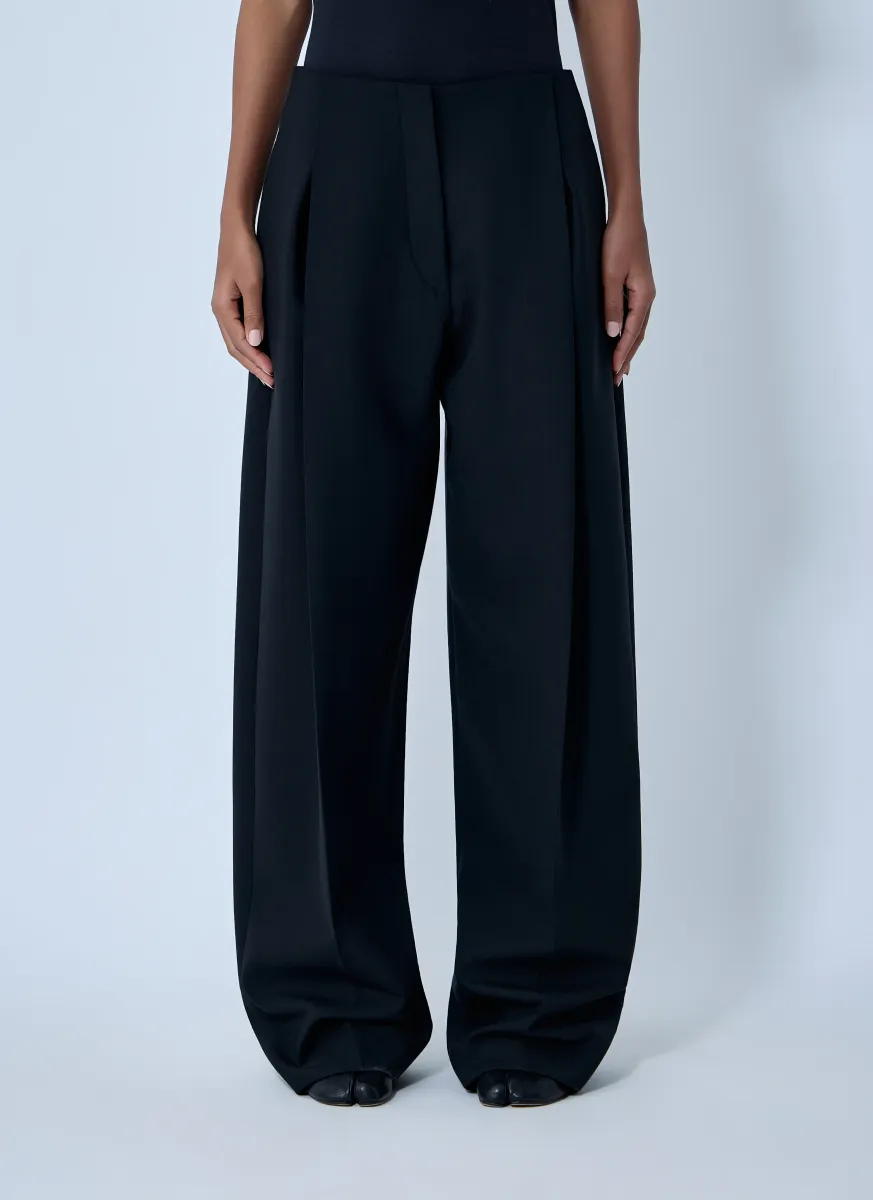 Wool-Blend Tailored Pants