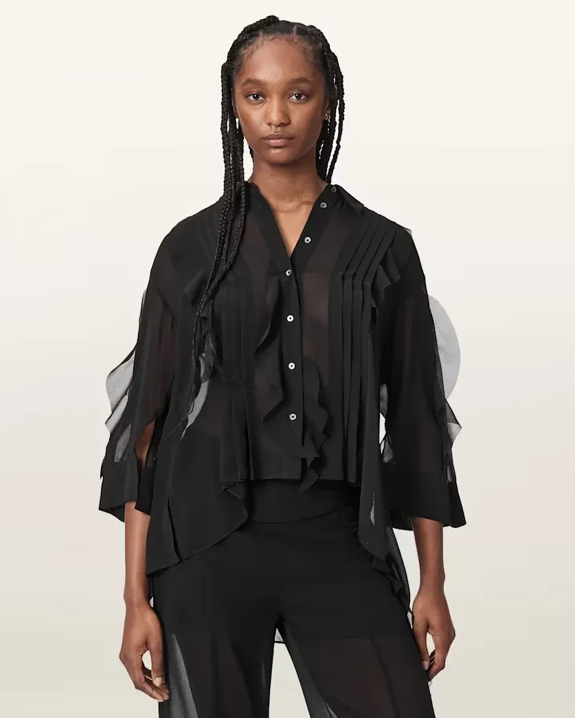 Minna Sheer Frill Shirt