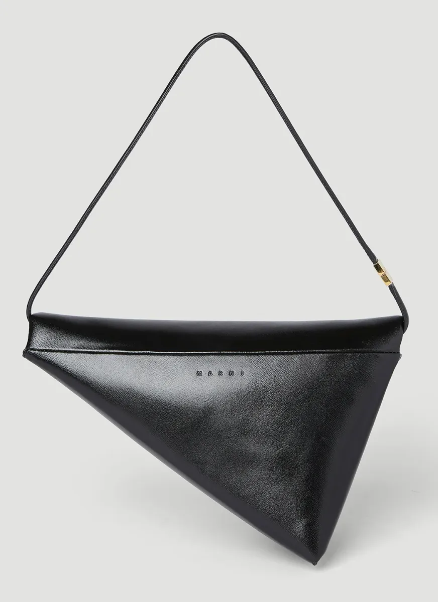Leather Prisma Triangle Shoulder Bag