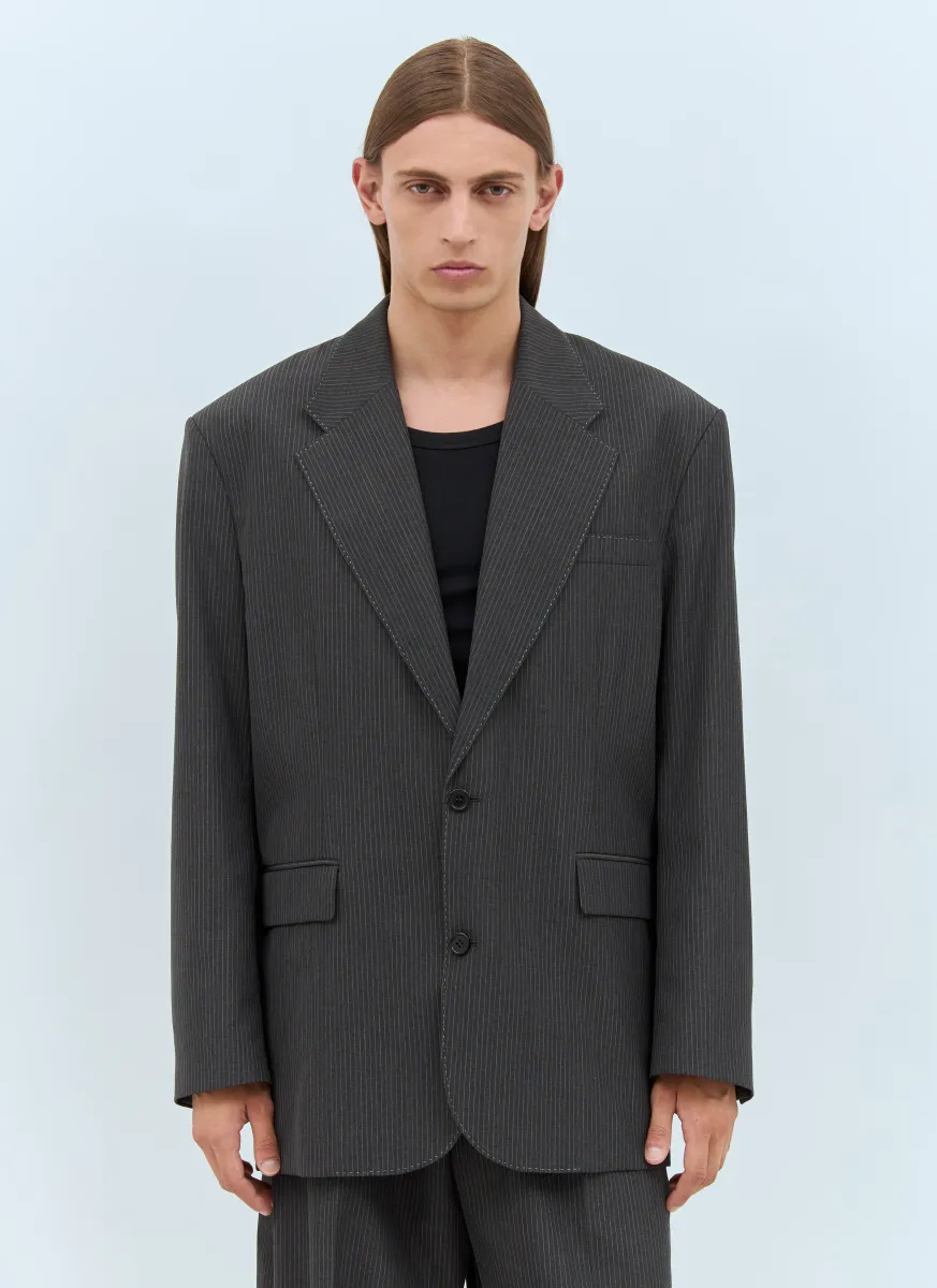 Pinstriped Suit Blazer