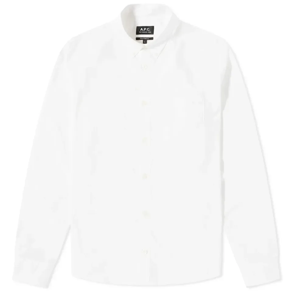 A.P.C. Edouard Logo Button Down Poplin Shirt
