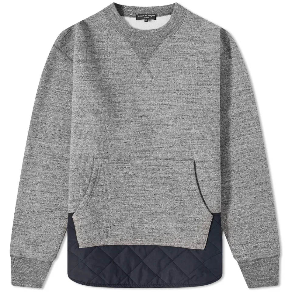 Quilt Hem Crew Sweat