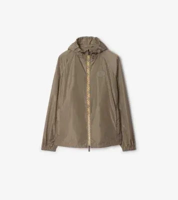 Nylon Clapton Hooded Jacket in Clay brown