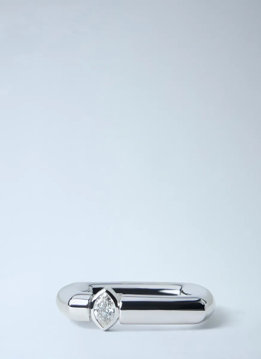 Slim Frame Diamond Ring
