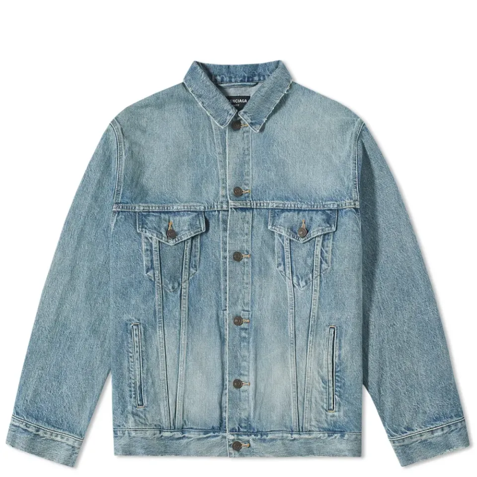 Back College Logo Denim Jacket