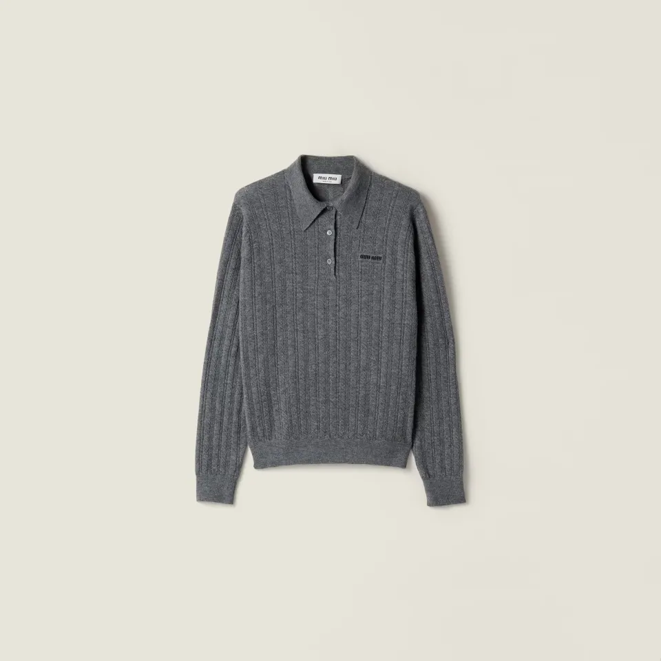 Cashmere polo sweater