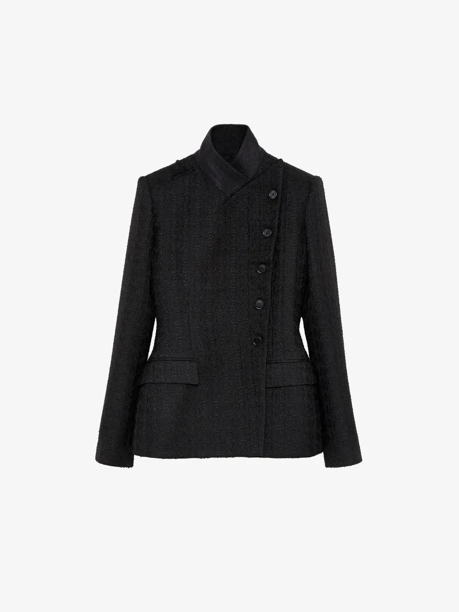 Light Tweed Single-breasted Jacket