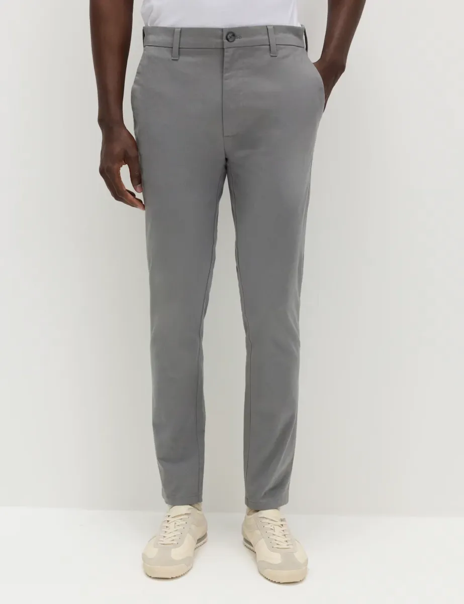 Skinny Fit Stretch Chinos Ash Grey