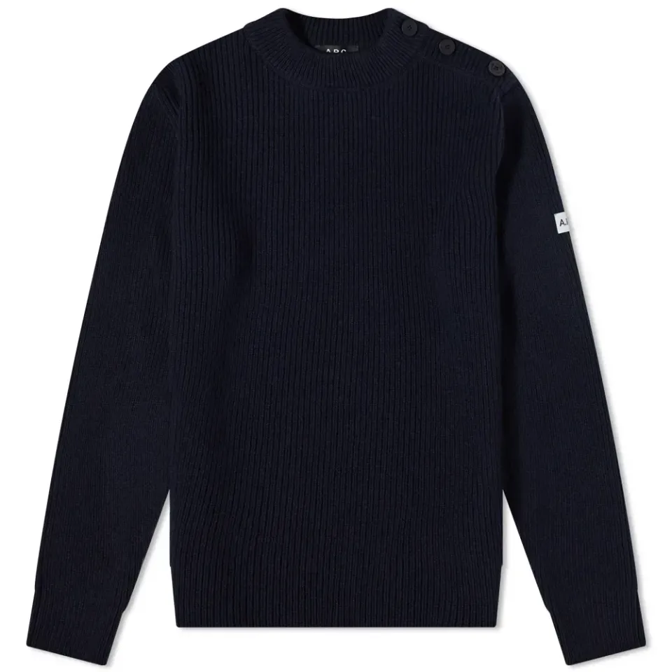 A.P.C. Alan Sleeve Logo Knit
