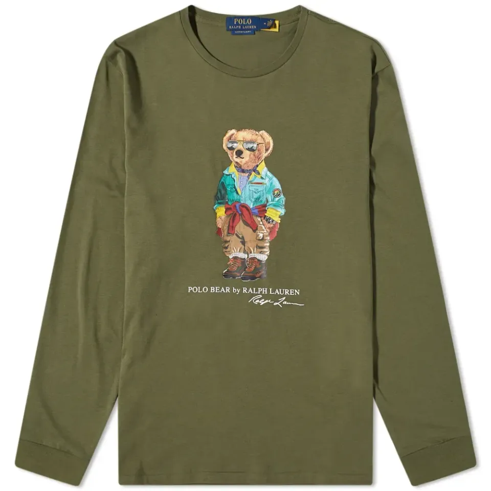 Long Sleeve Trekking Bear T-Shirt