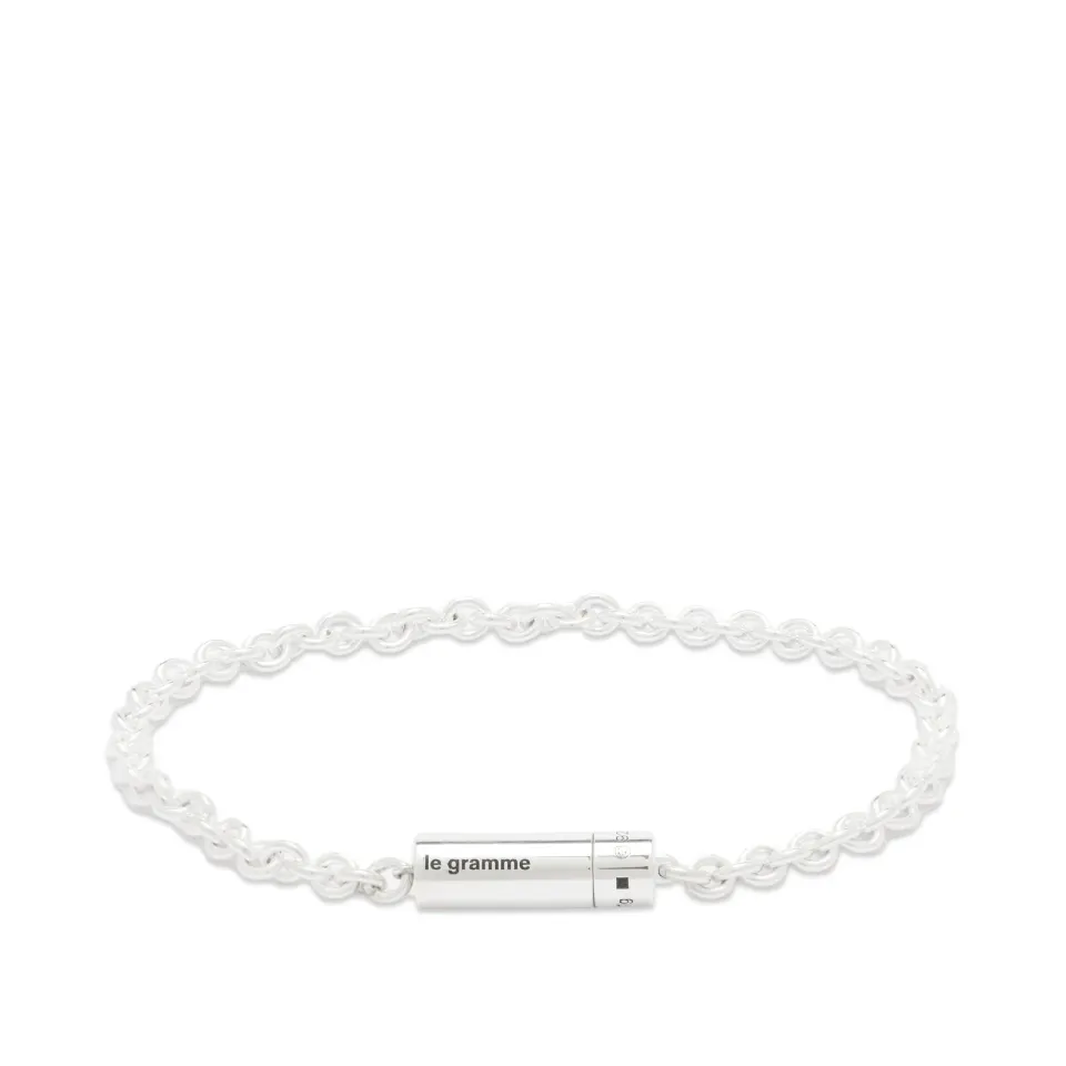 Polished Chain Cable Bracelet - Silver 11g