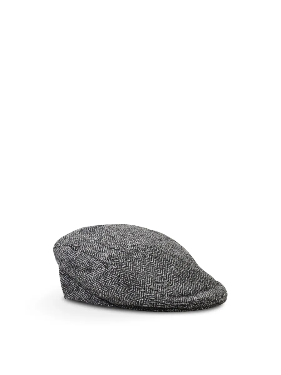 Wool Manorbrook Herringbone Tweed Cap