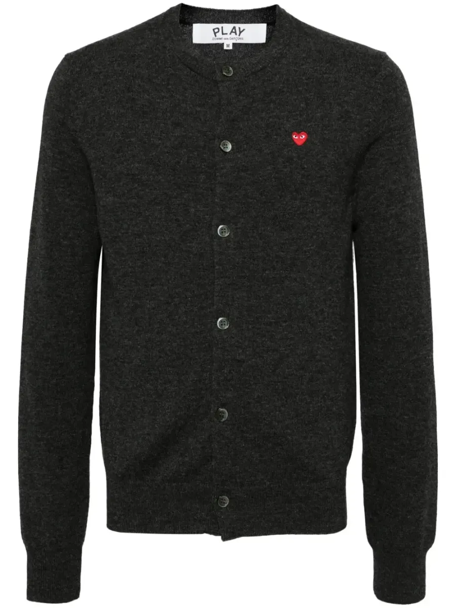 Small Heart Cardigan Black
