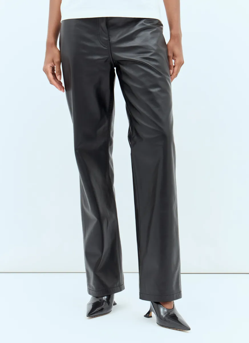 Straight Leather Pants