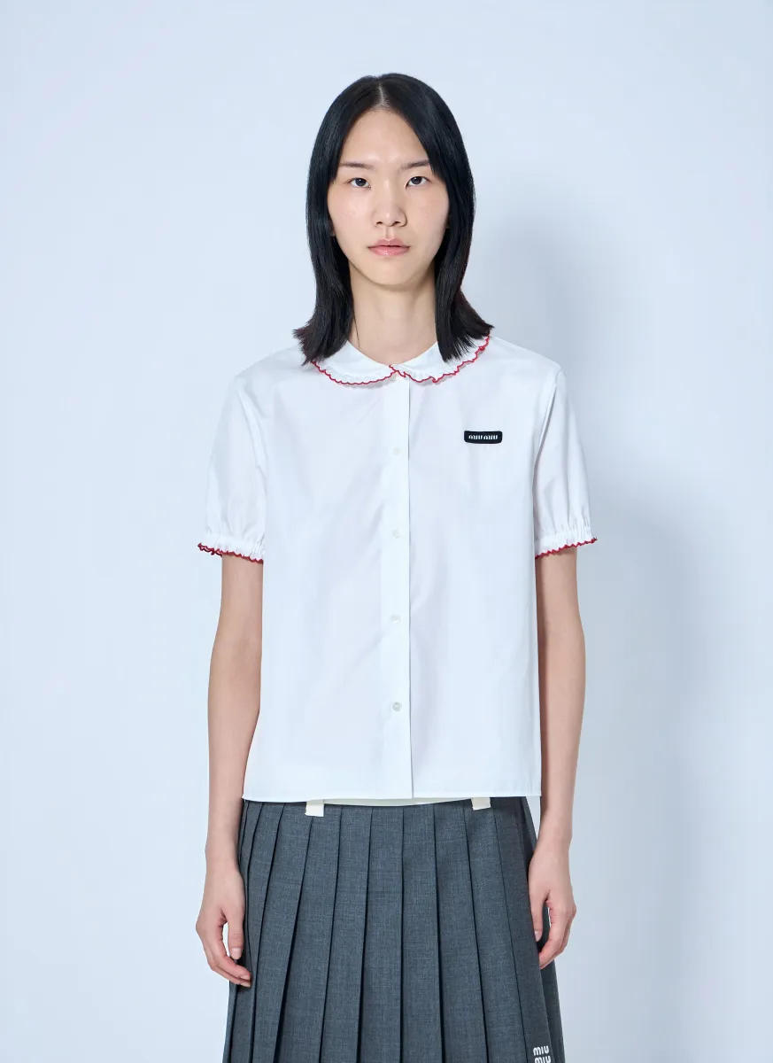 Embroidered Poplin Shirt