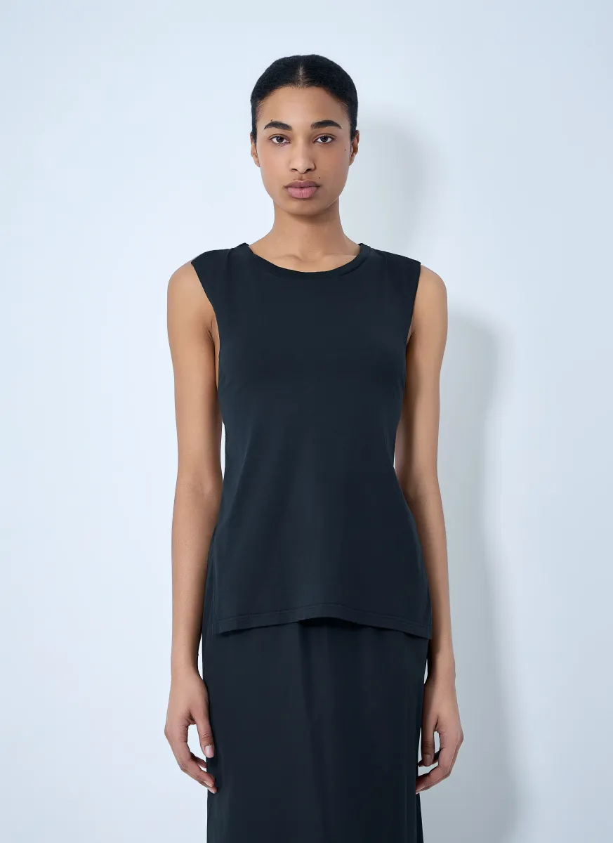 Sleeveless Cotton Tank Top