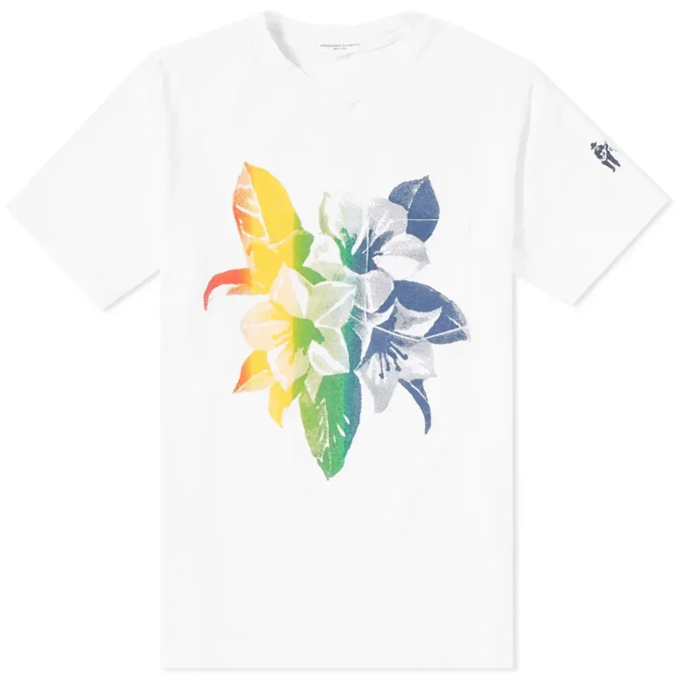 Floral Print Cross Neck Tee