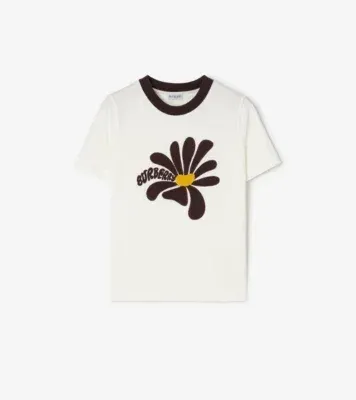 Daisy Cotton T-shirt in Chalk white
