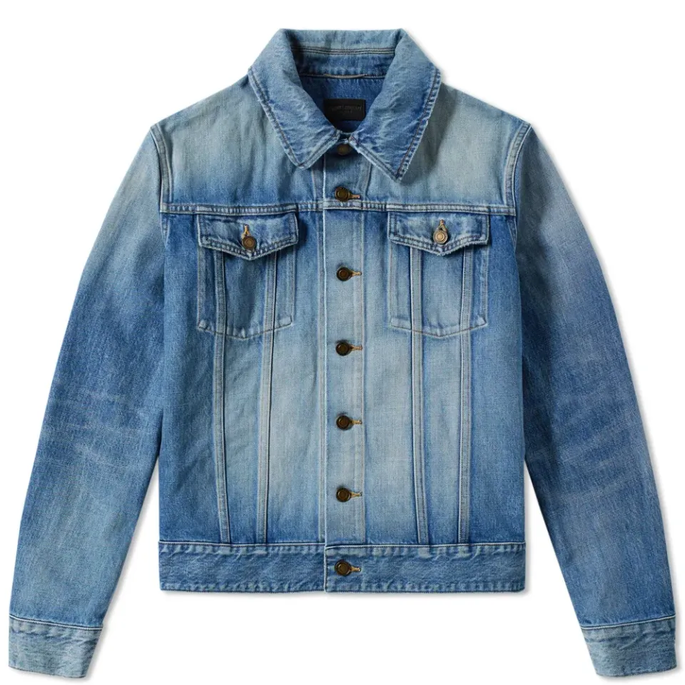 Embroidered Logo Denim Jacket