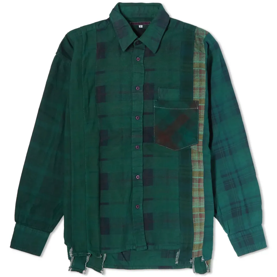 Rebuild 7 Cuts Over Dyed Flannel Shirt