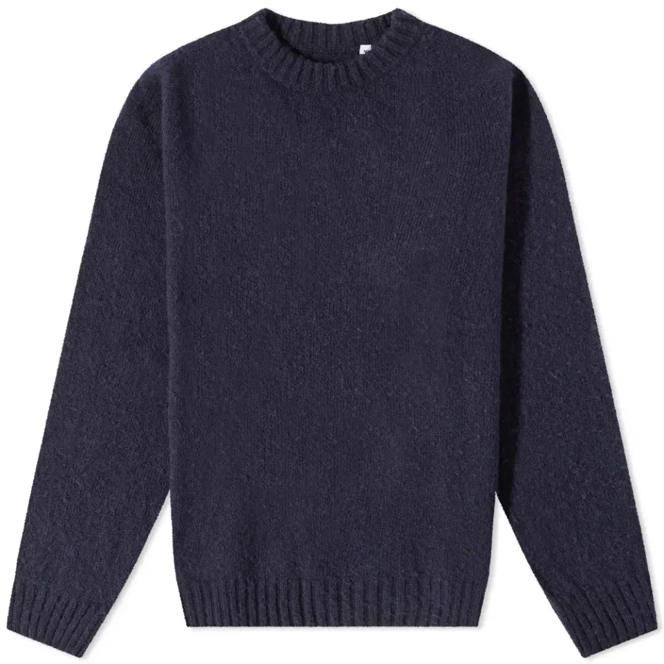 Boiled Wool Crew Neck Knit
