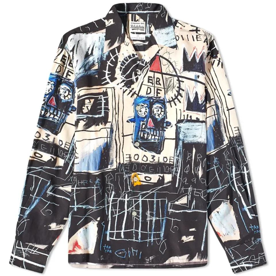 x Jean-Michel Basquiat Long Sleeve Hawaiian Shir