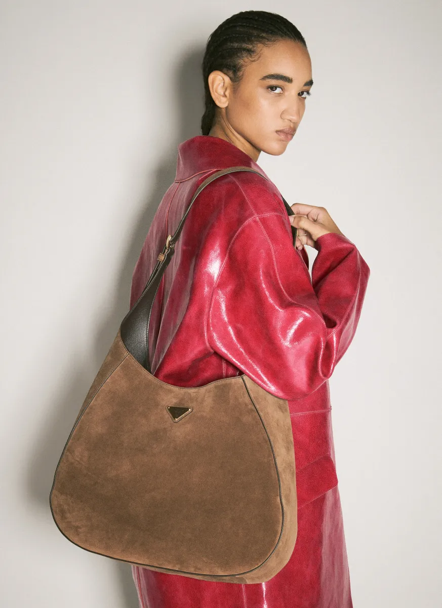 Suede Crossbody Bag