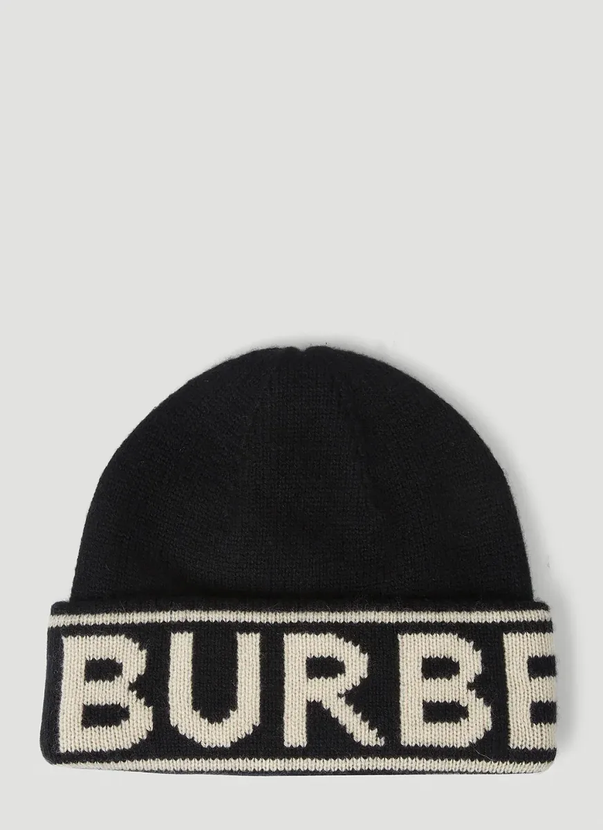 Logo Intarsia Beanie Hat