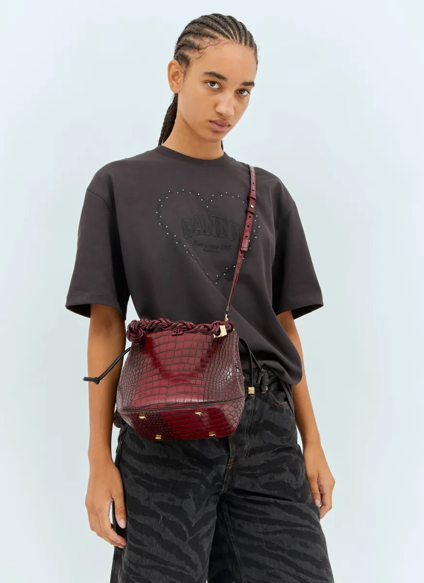 Bou Croc Embossed Bucket Bag