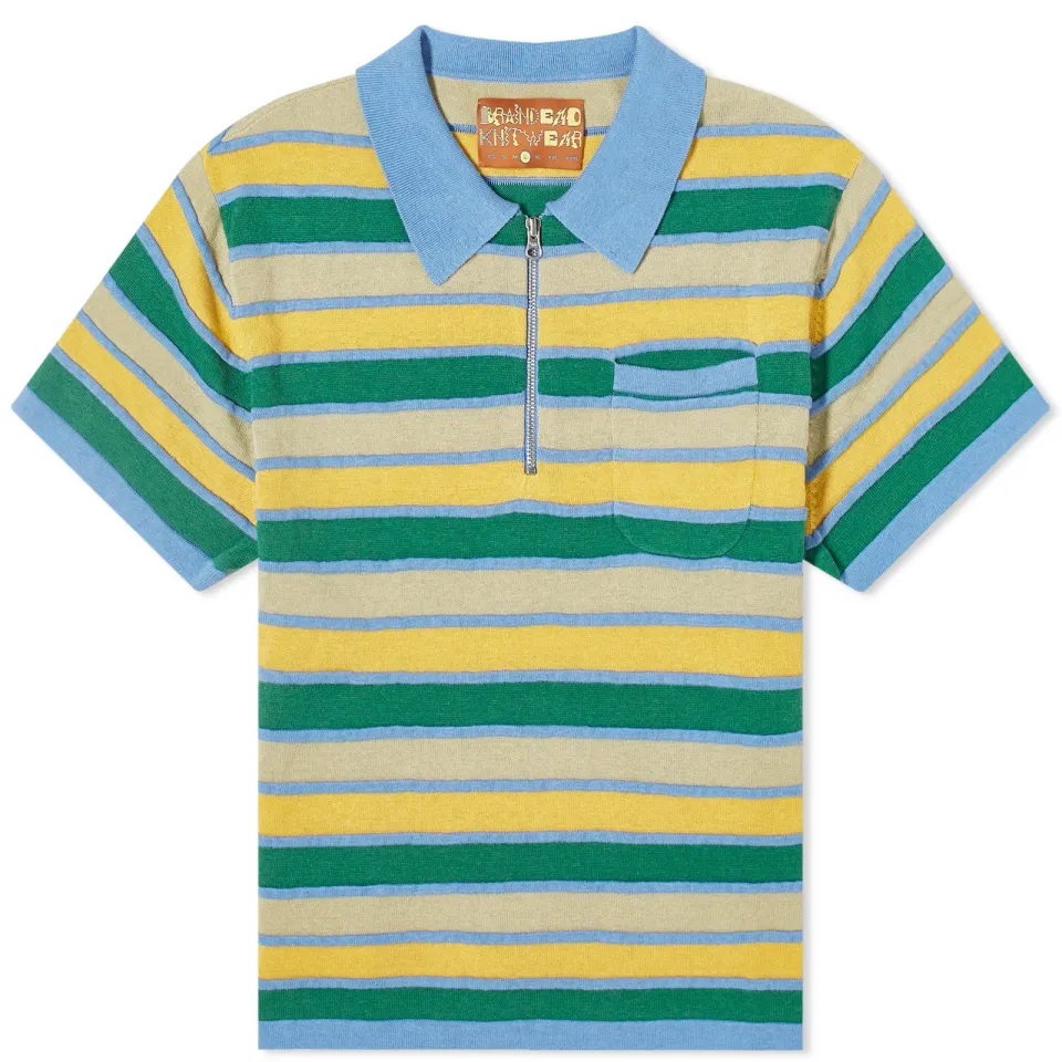 Lifted Stripe Half Zip Shirt