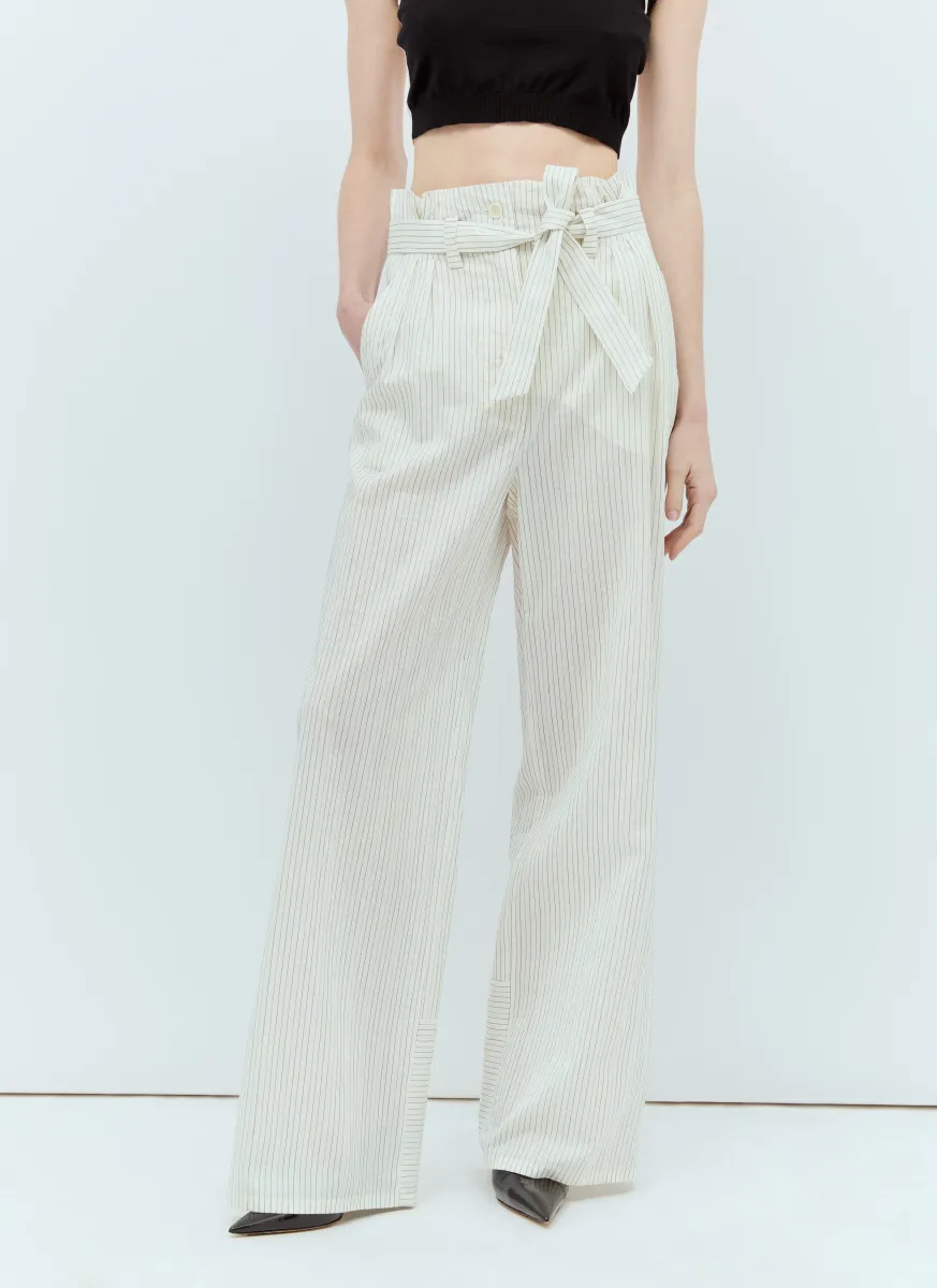 Pinstriped Canvas Pants