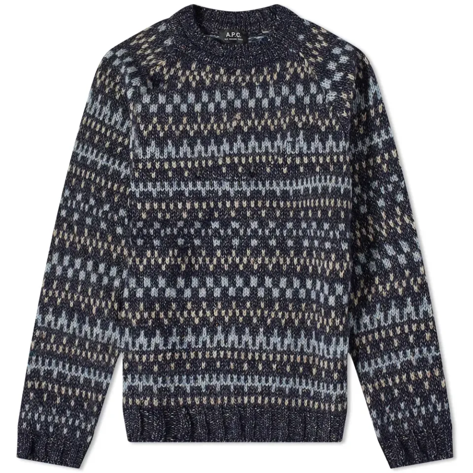 A.P.C. Leonhard Fair Isle Crew Knit